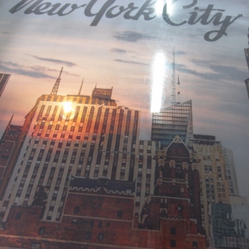 Quadro Caixa Com Iluminação LED Estampa New York