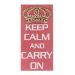 Quadro De Tecido: Keep Calm And Carry On