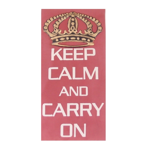 Quadro De Tecido: Keep Calm And Carry On