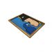 Quadro Decorativa Quarto Sala Batman Com Spray Madeira Azul