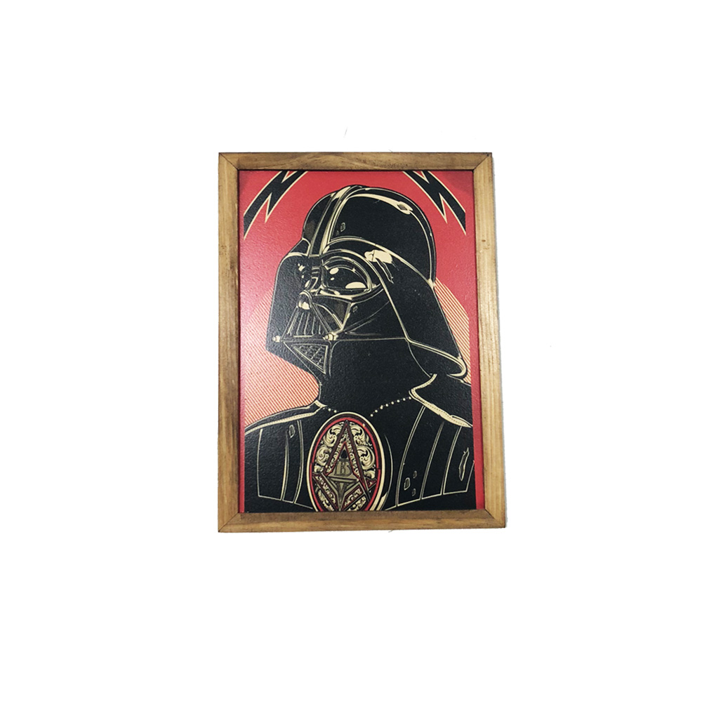 Quadro Decorativa Quarto Sala Darth Vader 20x30Cm Vermelho