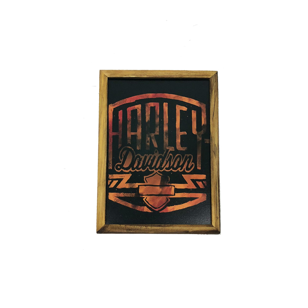 Quadro Decorativa Quarto Sala Harley Davidson 20x30 Madeira