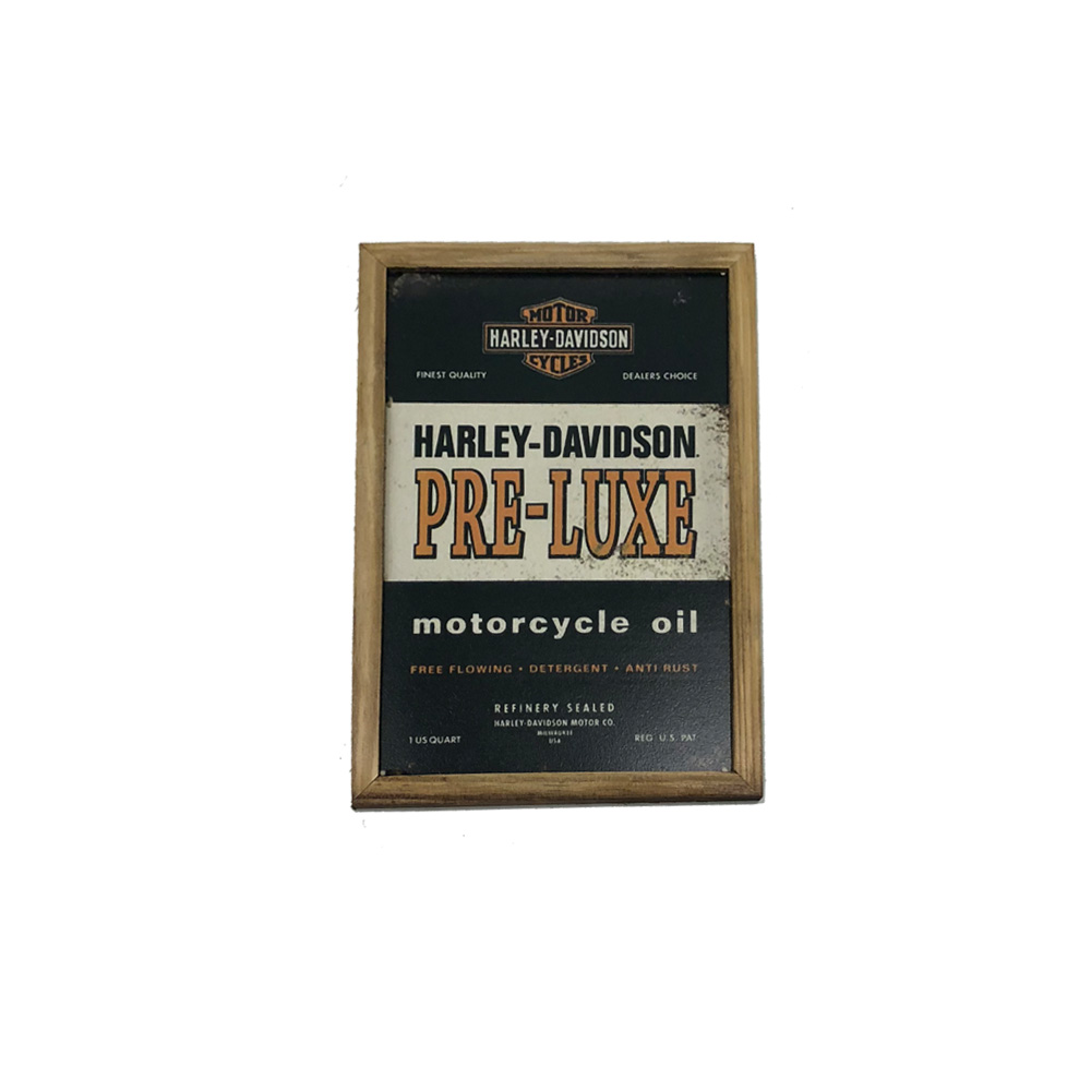 Quadro Decorativa Quarto Sala Harley Davidson Madeira Preto