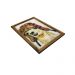 Quadro Decorativa Quarto Sala Lhama Com Gorro 20x30 Madeira