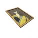 Quadro Decorativa Quarto Sala Lhama Táxi 30Cm Madeira Marrom