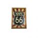 Quadro Decorativa Quarto Sala Route66 Azul e Vermelho