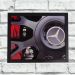 Quadro Decorativo Metal Roda Mercedes Bens Cor Preto 40x50x2