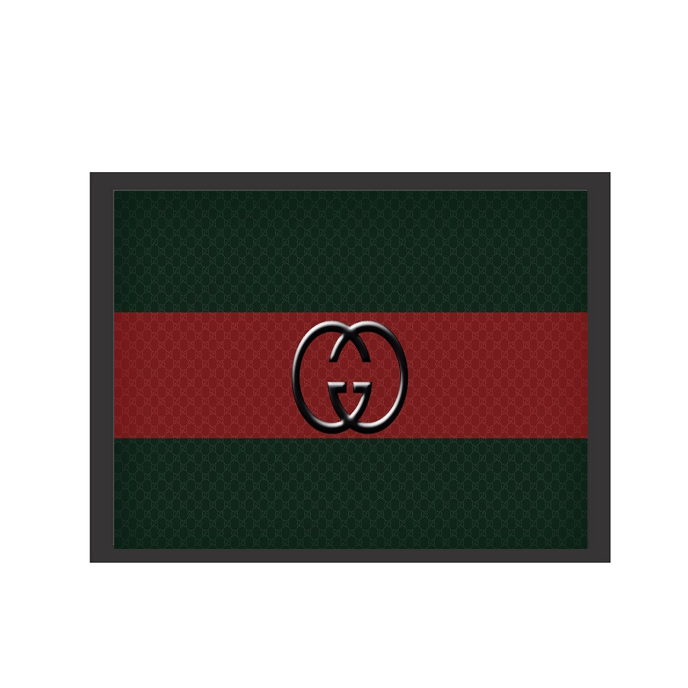Quadro Decorativo Quarto Sala Gucci MDF Cor Preto 30x40x1Cm