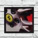 Quadro Decorativo Sala Metal Roda Ferrari Cor Preto 40x50x2