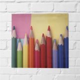 Quadro Lapis ColorII Decora Sala Escritorio Tela Tecido Lona