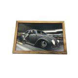 Quadro Madeira Mdf 20x30 C/ Moldura e Acab.  Fusca Frente