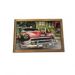 Quadro Madeira Mdf 20x30 C/ Moldura e Acab. Carro Retro Verm