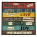 Quadro Metal Efeito Colagem Dreams Preto Quadrado 63x63x2cm