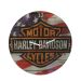 Relógio Parede Sala Decorativo Harley Davidson Pulso 30x30x2cm
