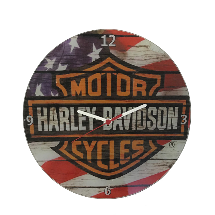 Relógio Parede Sala Decorativo Harley Davidson Pulso 30x30x2cm