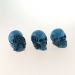 Trio Cranio Azul Caveira Resina Cego Surdo e Mudo Enfeite