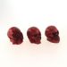 Trio Cranio Vermelho Caveira Resina Cego Surdo e Mudo Enfeite