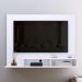 Estante Painel Suspenso TV 48 Polegadas Nicho Organizador Prateleira Decorativa Sala Quarto Moderno Dubai - Branco - RPM