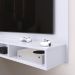 Estante Painel Suspenso TV 48 Polegadas Nicho Organizador Prateleira Decorativa Sala Quarto Moderno Dubai - Branco - RPM