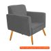 [OUTLET] Poltrona Ruanda Cinza e Mel