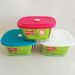 3 Potes de Vidro com Tampa Quadrado 2L Marinex Facilita Cores Sortidas Tigelas