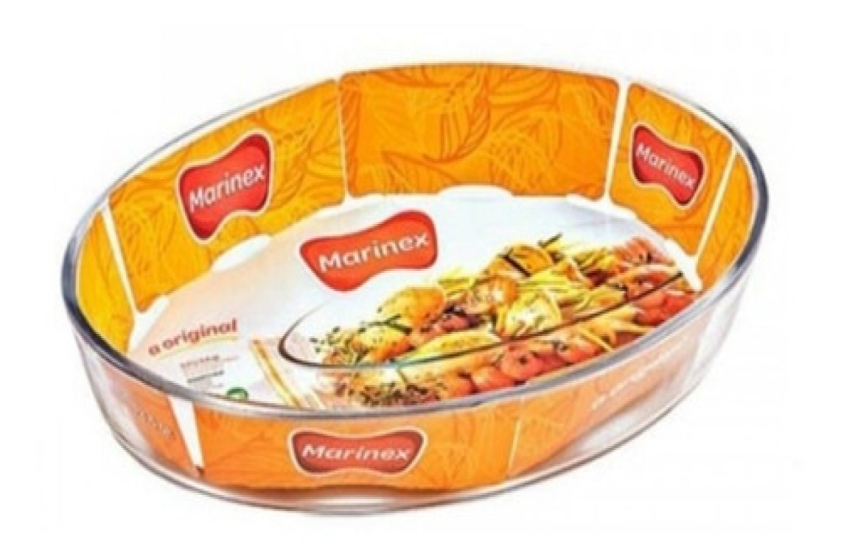 Assadeira Oval De Vidro Marinex 2,4L