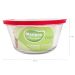 Conjunto 3 Potes de Vidro Redondo com Tampa Tigelas 600ml 1,2l 1,4l Marinex