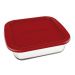 Conjunto Assadeiras De Vidro Com Tampa Marinex 02 Peças