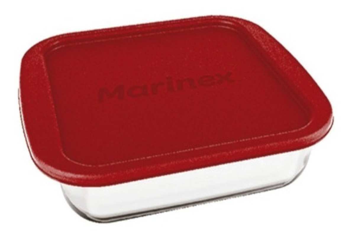 Conjunto Assadeiras De Vidro Com Tampa Marinex 02 Peças