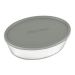 Conjunto Assadeiras De Vidro Com Tampa Marinex 02 Peças