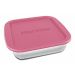 Conjunto Assadeiras De Vidro Com Tampa Marinex 02 Peças