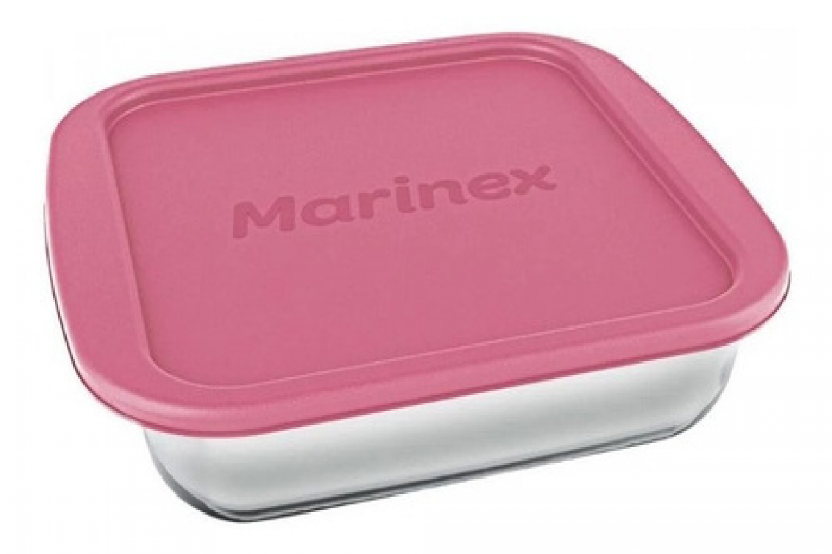 Conjunto Assadeiras De Vidro Com Tampa Marinex 02 Peças