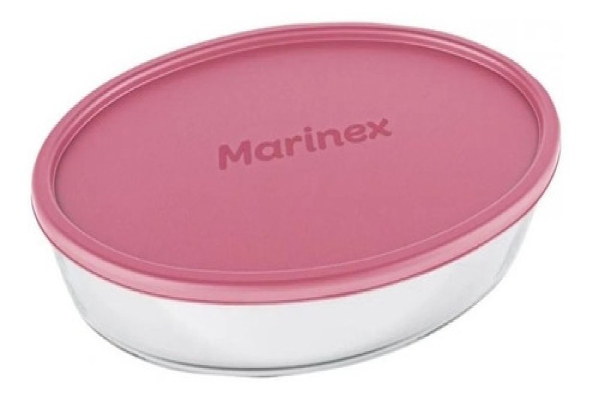 Conjunto Assadeiras De Vidro Marinex  Com Tampa 02 Peças