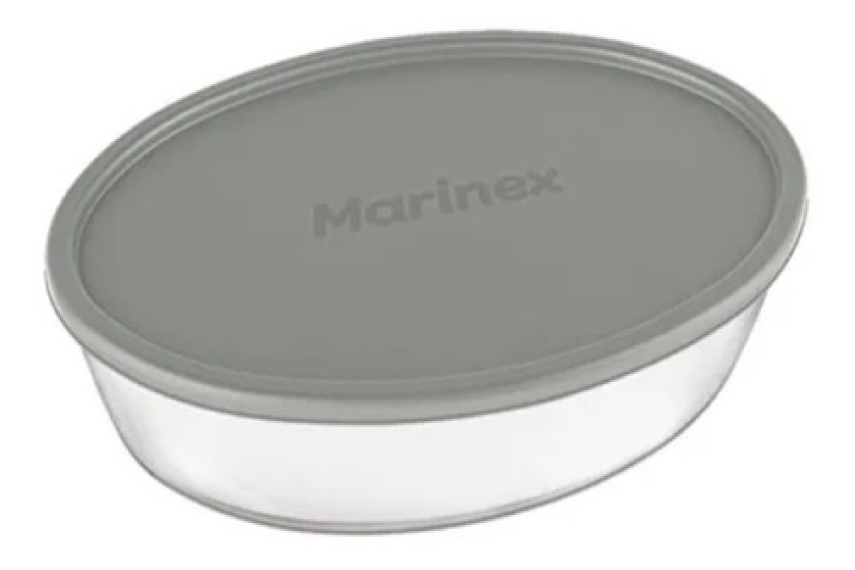 Conjunto Assadeiras De Vidro Marinex  Com Tampa 02 Peças
