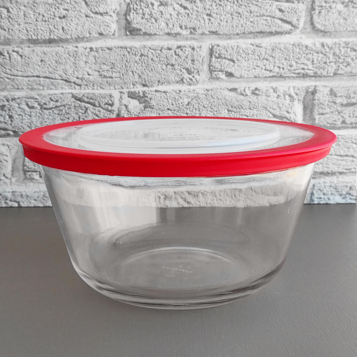 Kit 3 Potes de Vidro Redondo com Tampa Plástica 2,4l Cozinha Prática Marinex