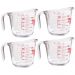 Kit 4 Jarras Medidoras de Vidro Marinex 500ml com Bico e Alça Restaurante Padaria
