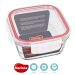 Pote Hermético Quadrado Vidro Temperado Tampa Com 4 Travas Marmita 500ml Marinex Facilita