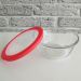 Pote Redondo De Vidro 600ml Pequeno com Tampa Plástica Facil