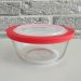 Pote Redondo De Vidro 600ml Pequeno com Tampa Plástica Facil