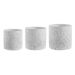 Kit de Cachepots com 3 Peças Mart Branco 19 cm