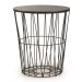 Mesa Lateral Feixe Preta 35x30 cm
