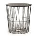 Mesa Lateral Feixe Preta 41x38 cm