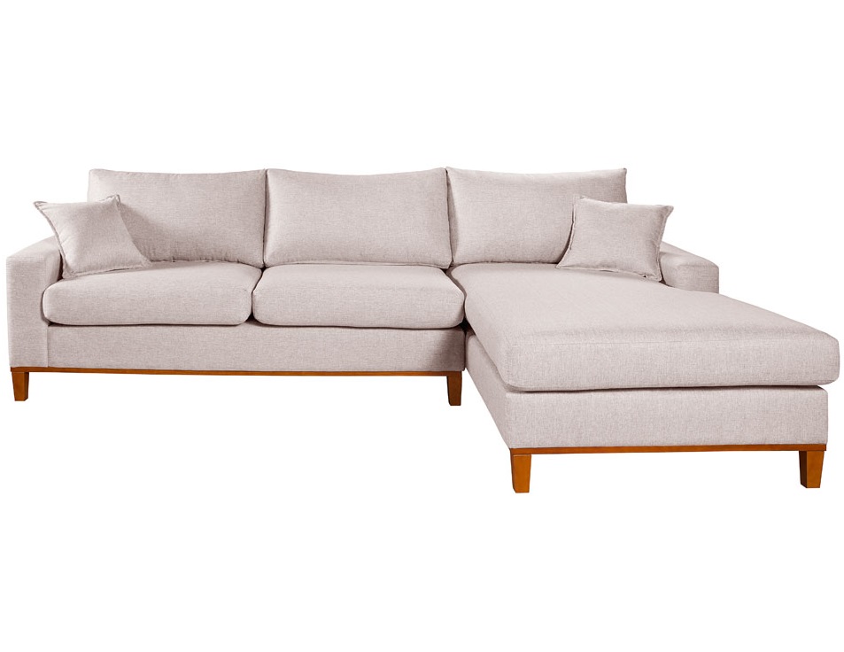 Sofá California 4 Lugares Living Chaise Linho Lado Esquerdo