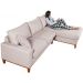 Sofá California 4 Lugares Living Chaise Linho Lado Esquerdo