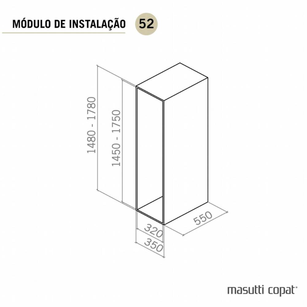 Coluna Deslizante Com 5 Cestos Embutir 48x24x175cm Masutti Preto Aramado Cozinha