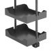 Coluna Deslizante Masutti Alta 152cm 4 Bandejas Ajustáveis Gaveteiro Organizador Cozinha Cinza
