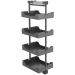 Coluna Deslizante Masutti Alta 33x48x152cm 4 Bandejas Ajustáveis Organizador Cinza Cozinha
