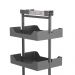 Coluna Deslizante Masutti Alta 33x48x152cm 4 Bandejas Ajustáveis Organizador Cinza Cozinha