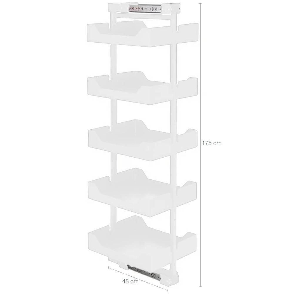 Coluna Deslizante Masutti Branca 5 Bandejas Embutir 33x48x15