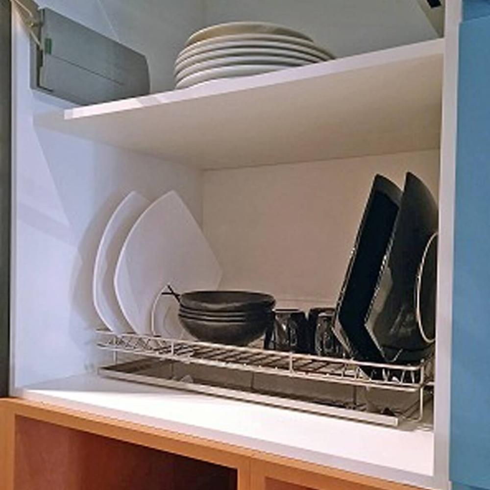 Escorredor de Louça Inox com Bandeja 26x41x8,5cm Pia ou Armário Masutti